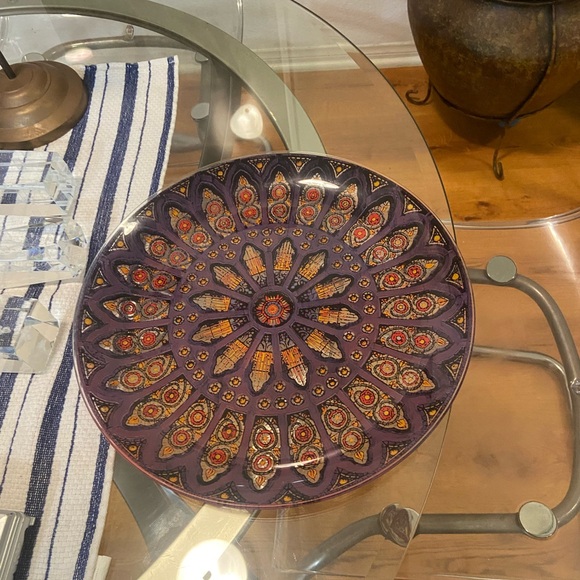 Red and Orange Decorative Plate - Picture 2 of 3